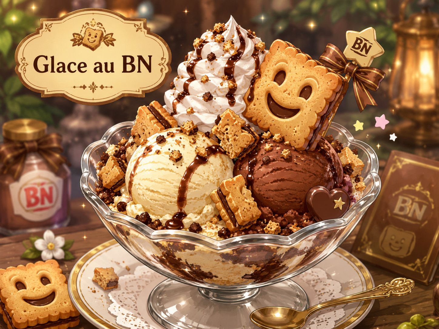 Glace au bn